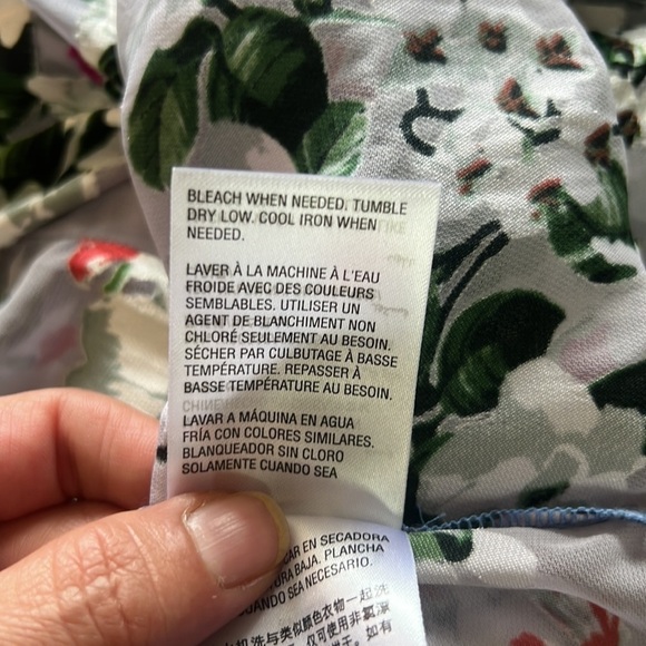 INC International Concepts Floral Print Sheer Long Sleeves Blouse Size M - Picture 11 of 13